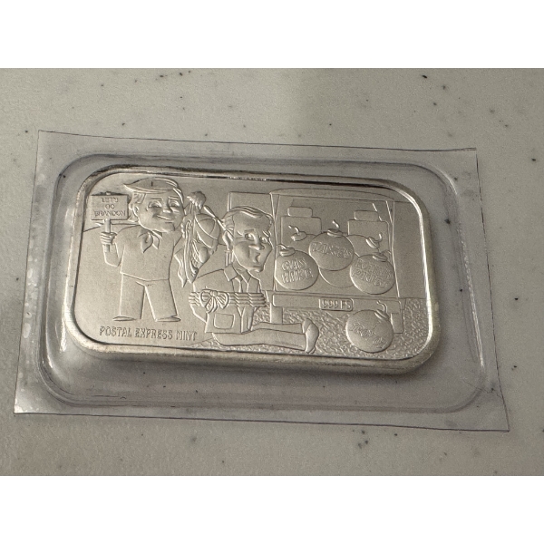 Rare Trump Vs Biden One Ounce .999 Fine Silver Bar - Mint Condition