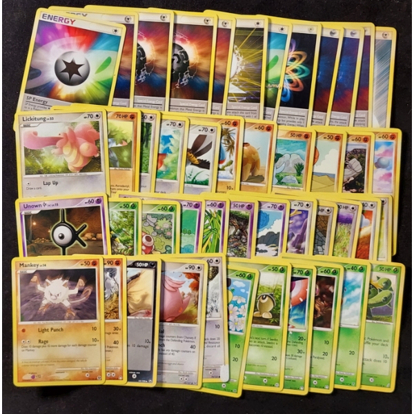 Large Lot of Over 40 Assorted Vintage Pokemon & Energy Trading Cards ~ Many Sought After Names!