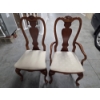 Image 9 : Exquisite Queen Anne Oval 68''x44''x30'' Solid Cherry Wood Dining Table & 6 39'' Chairs