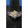 Image 1 : Women's 10K Yellow/White Gold Ring With Genuine Diamonds 1/3 Carat - Size 9 - Weight: 5.2g
