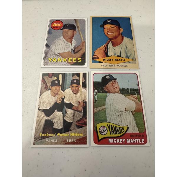 4 - Mickley Mantle New York Yankees Archive Classics Baseball Cards - 4 Card Lot