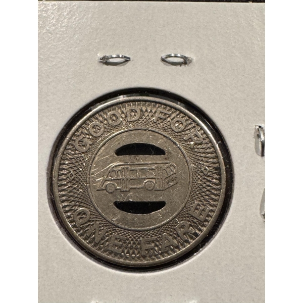 Rare Canton City, Ohio Bus Lines Token - One Free Ride - Mint Condition Token - Exceptional