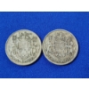Image 2 : x2 1942 Canadian 50 Cent 80% Silver Coins 