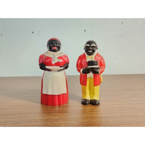 Vintage Aunt Jemima Syrup Dispenser & Uncle Moses Shaker - F&F Mold & Die Works