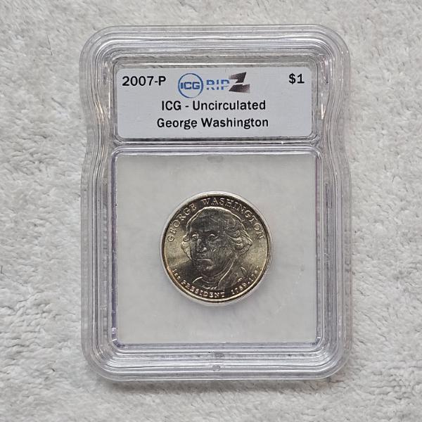 ICG Uncirculated 2007-P George Washington Presidential Dollar