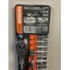 Image 2 : WOKIN 14 Pieces 1/4" Ratchet Handle with Socket Set - NEW