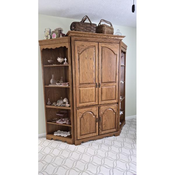 PICKUP IN NORTHFIELD - 3 Section Hardwood Cabinetry Sold Individually 2nd Of 3: Center Ent Center