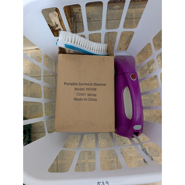 Two Laundry Baskets, Velvet Clothes Hangers, Folding Clothes Drying Rack, And 2 Garment Steamers