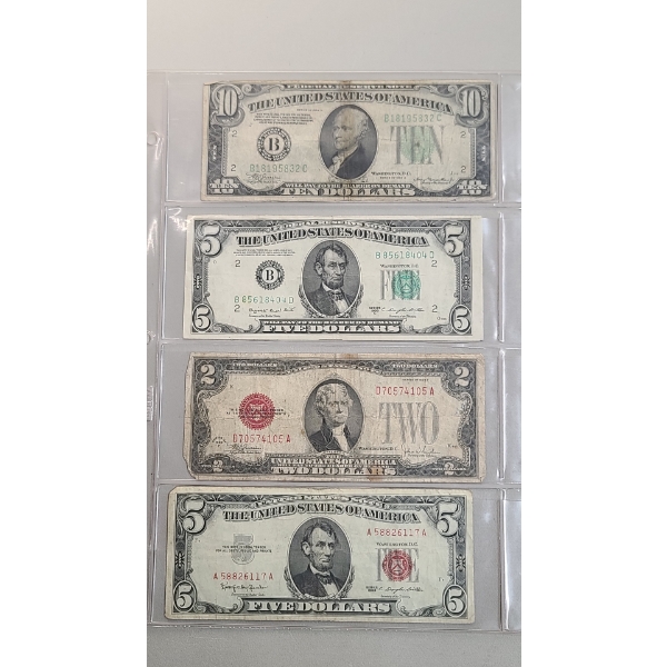 Assorted U.S Paper Currency - Face Value: $22.00