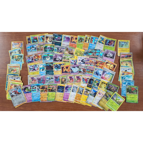 Large Lot of Assorted Pokemon Trading Cards Ft. Rares, Reverse Holo's & Holo's 