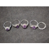 Image 2 : Stunning Sterling Silver Rings Ft. Purple Stones Including Amethyst Weighing 13.3 Grams Total