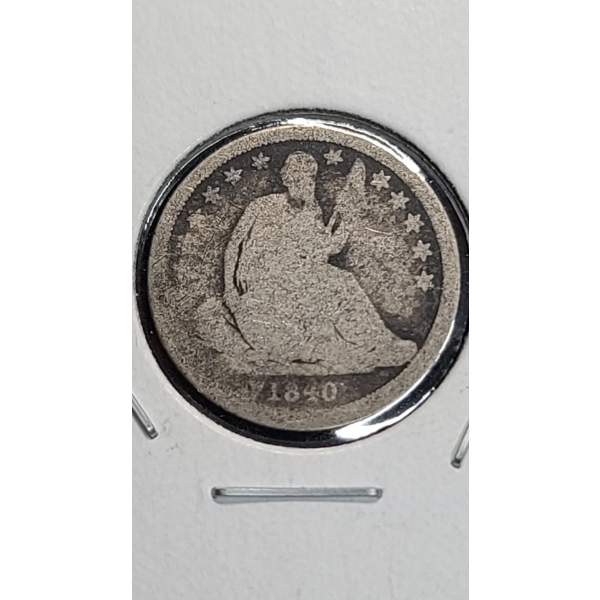 1840 Seated Liberty Silver Dime 