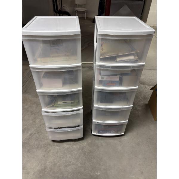 *Pick Up At Mantua Home-No Shipping Available* 2 Storage Cases filled with items -Books - Notepads 