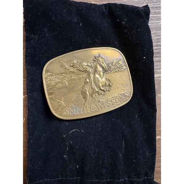 Smith & Wesson Belt Buckle in Velvet Bag - 1975 Smith & Wesson