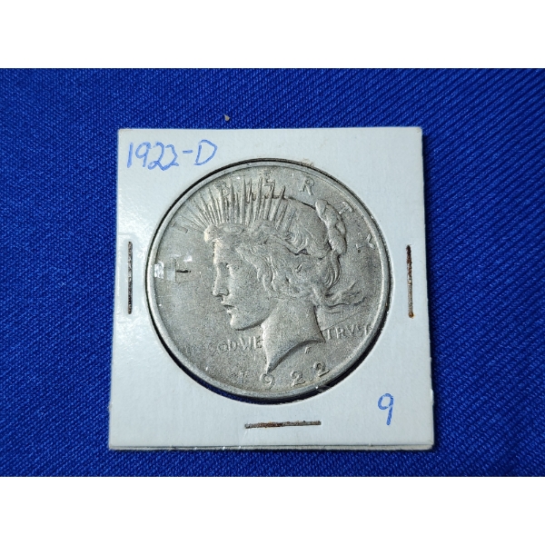 1922-D 90% Silver Peace Dollar