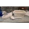 Image 2 : Ceramic Duck 3 Pc Gravy Boat Lid & Ladel - Perfect