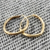 Image 4 : 10K Yellow Gold Endless Sleeper Hoop Earrings Weighing 0.3 Grams