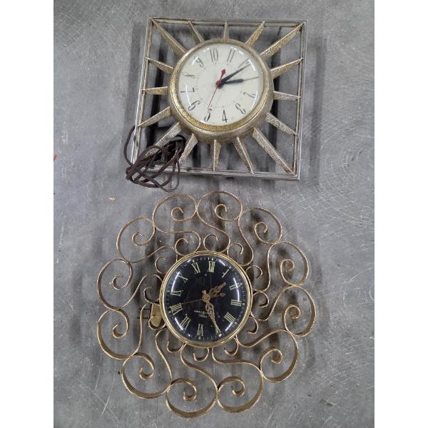 Vintage GE And United Electric Wall Clocks