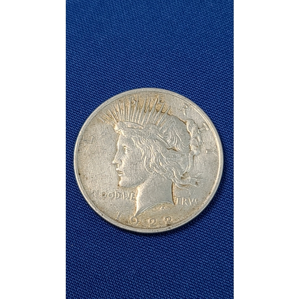 1922 90% Silver Peace Dollar