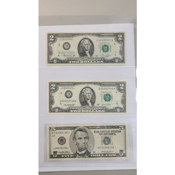 Assorted United States Currency Including Series 1999 $5 STAR Federal Reserve Note - Face Value: $9