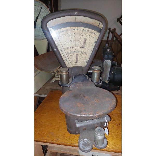 Vintage Fundtional Parcel Weight Scale - Including Airmail Calcs - See Photos