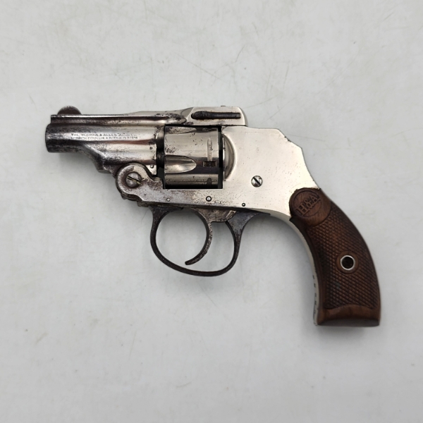 Hopkins & Allen Safety Police .32 Cal Top Break Revolver Antique Nickel Finish H&A Grips