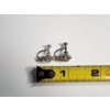 Image 3 : Gorgeous 14K White Gold Art Deco Style Earrings With Dimonds TW: 3.5g