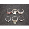 Image 8 : Gorgeous Sterling Silver Rings Ft. Assortment of Stunning Stones - Weighing Total of 20.7 Grams