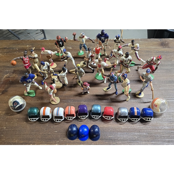 Assorted Sports Standing Action Figures with Mini Helmets