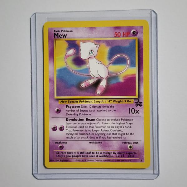 Mew #8 Black Star Promo Wizards of the Coast Vintage Pokemon Trading Card ~ Near Mint or Mint!