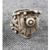 Image 1 : Mexican Sterling Silver Secret Stash Compartment Ring Weighing 10.6 Grams