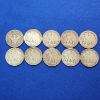 Image 4 : x10 Assorted Years United States 90% Silver Half Dollars - FV: $5.00
