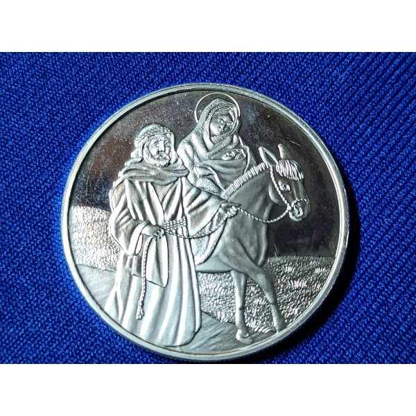 2005 Mary, Joseph, & Baby Jesus Silver Round - 1 Troy oz .999 Fine Silver 