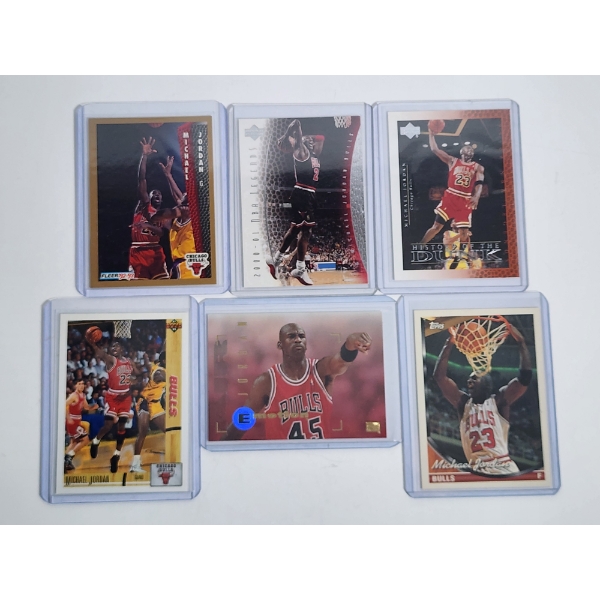 x6 Assorted Michael Jordan Basketball Cards: 1992 Fleer, 2000-2001 Upper Deck, 1995 Skybox