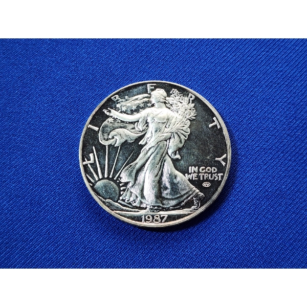 2 Troy Ounce .999 Fine Silver 1987 American Eagle Round