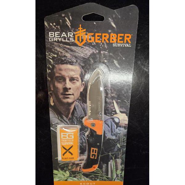 New! Bear Grylls Gerber Survival Folding Scout Knife 