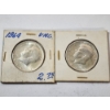Image 1 : Two 1964 90% Silver Kennedy Half Dollars 