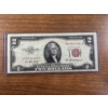 Image 1 : 953 United States Thomas Jefferson $2.00 Bill In Protective Holder - Authentic Bill