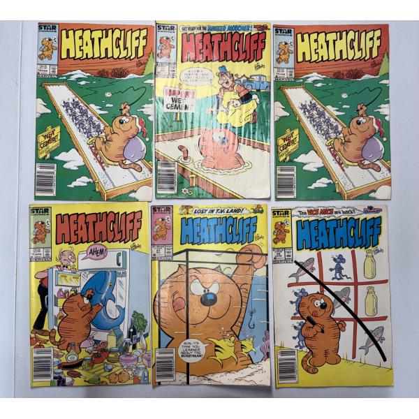 6 Vintage 1987 Heathcliff Comic Books