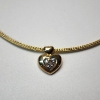 Image 2 : Gorgeous 10K Yellow Gold 17" Necklace with Heart Pendant - TW: 6.0g