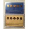 Image 2 : The Last Five Lincoln "Wheat Ears" Pennies & The First Five Lincoln "Memorial" Pennies Displays