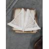 Image 2 : Vintage French Violin, Lace Squares And Glass Towel Rods