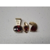Image 1 : 3 - 14K Yellow Gold Pendants with Deep Red Garnets and Diamond Accents - TW: 10.4g