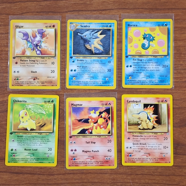 Six Assorted Vintage 1st Edition Pokemon Trading Card ~ All in NM/LP Condition! 