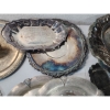 Image 6 : Nice Assortment of Silverplated Serving Trays and Baskets TW: 11.8lbs