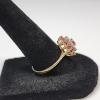 Image 2 : Vintage-Style 14K Yellow Gold Cluster Ring w/ Ruby Gemstones - Size 9 - Total Weight: 2.9g