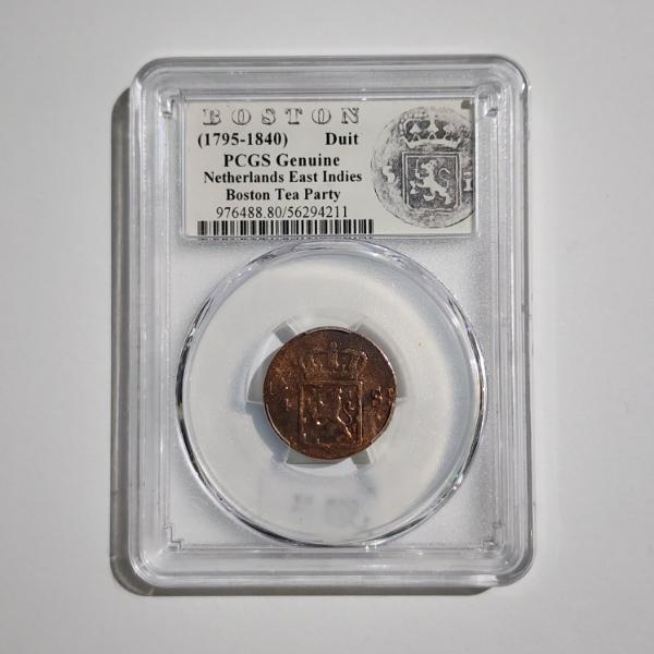 PCGS GENUINE 1795-1840 One Duit Netherlands East Indies Boston Tea Party Coin 
