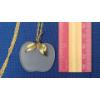 Image 5 : Vintage Avon Frosted Glass Apple Pendant Necklace & Heart Lapel Pin