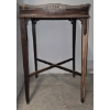 Image 1 : Antique Wooden Table - 19" Square - 29.5" Tall - Some Damage, Great Restoration Project