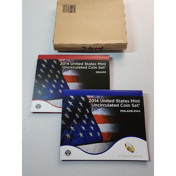2014 P&D United States Mint Uncirculated 28-Coin Set in Original Packaging & CoA